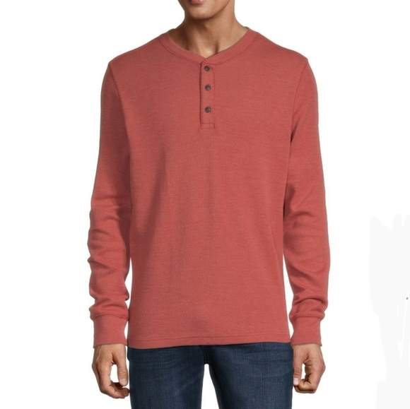 St john's Bay Thermal Solid Henley - Picture 1 of 5